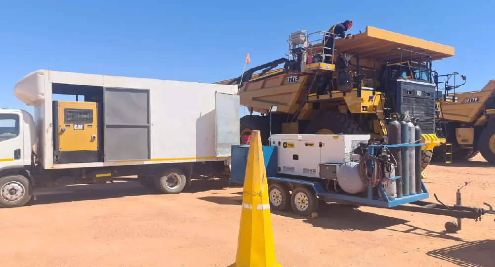 CBU Engineering mobile field service unit supporting heavy mining equipment