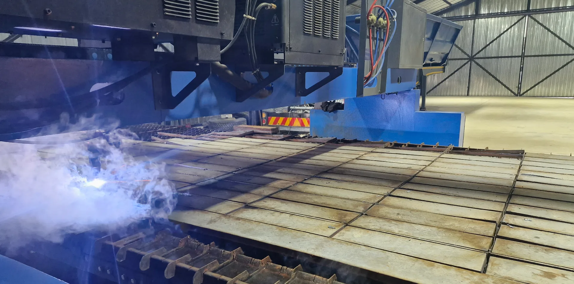 CBU Engineering fabrication work being carried out inside the workshop