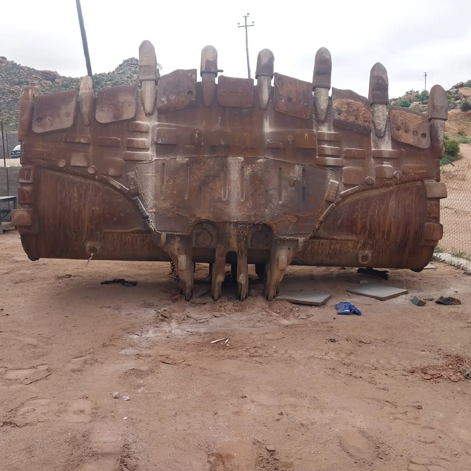 Heavy mining equipment undergoing repair by CBU Engineering